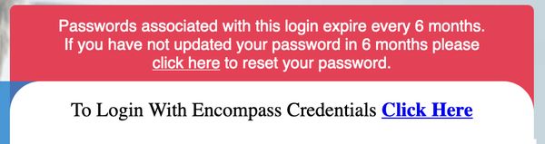 EllieMae Access bad password rule screenshot