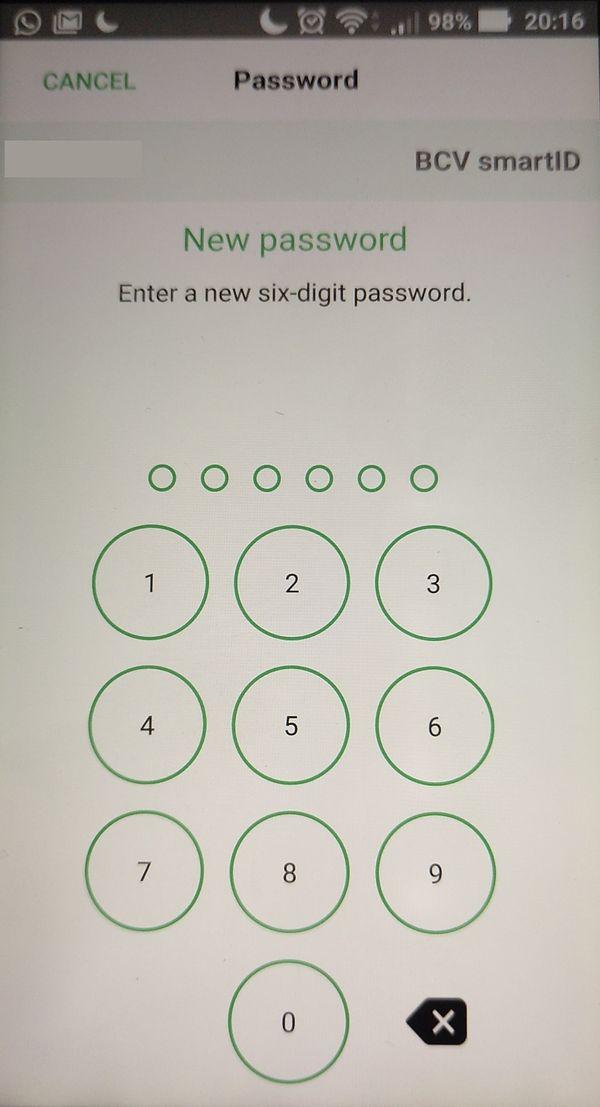BCV bad password rule screenshot